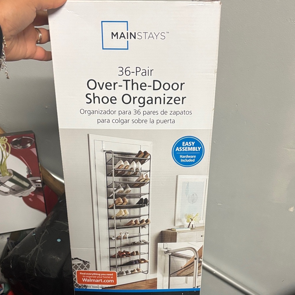 Mainstays Silver Over-The-Door Shoe Organizer